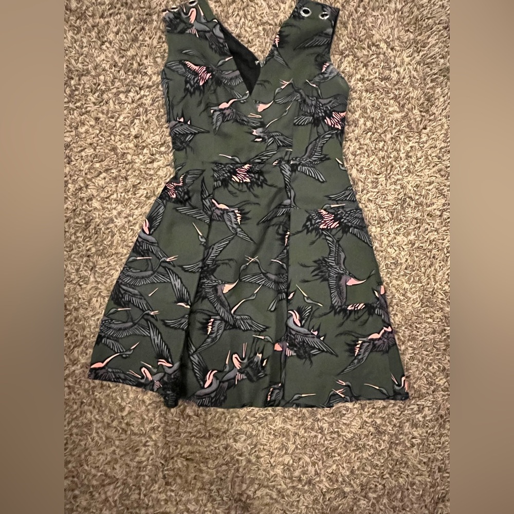 RACHEL Rachel Roy Olive Dress with Pink and Black Accents